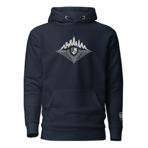 Skyline Crest Hoodie - Navy